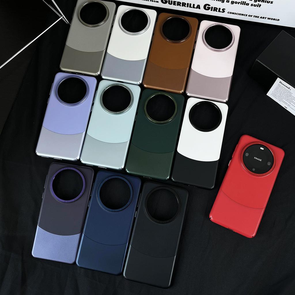 Napa Pattern Patchwork Veneer Is Suitable for Huawei Mate60 Phone Cases, Mate50Pro Hardware Lens Rings, and Mate40