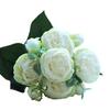 Artificial Peonies Flowers with 5 Heads Blooms And 4 Buds Faux Peony Bouquet Floral Arrangement for Home Vase Decor Boho Wedding Table Centerpiece