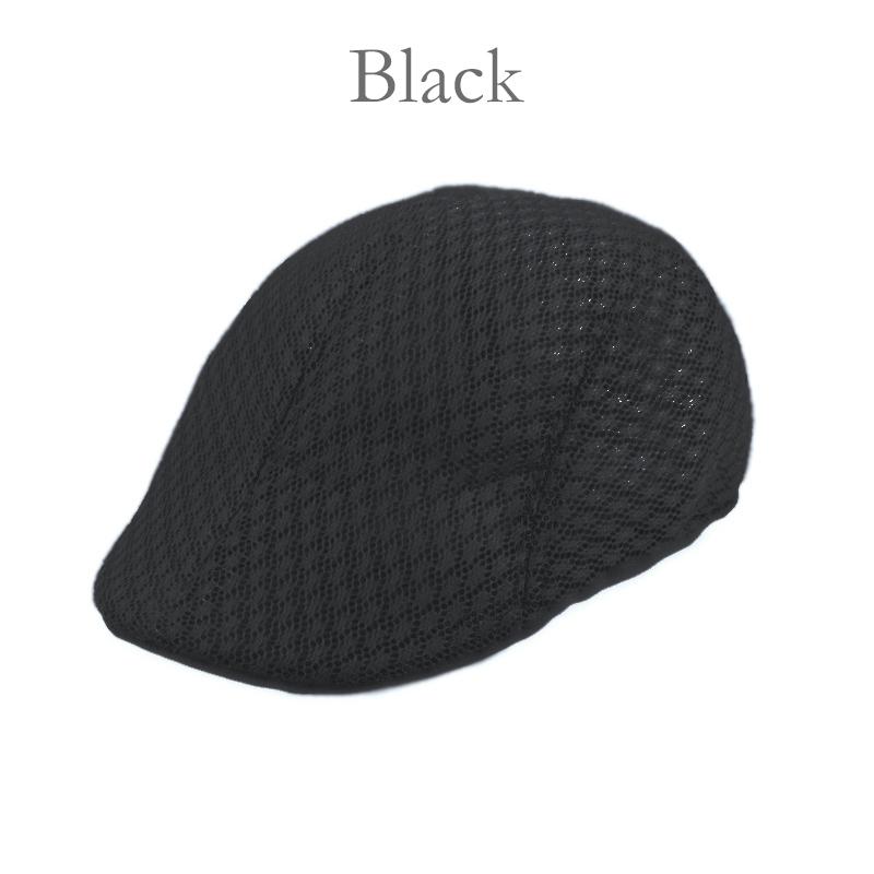 Breathable Summer Sun Hat Solid Color Hollow Duck Tongue Hat Mesh Beret Peaked Cap