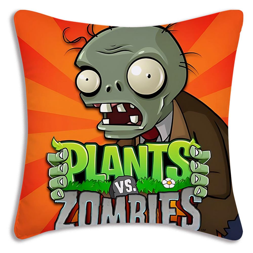 Game For Plantss Vs. Z-Zombies Pillow Covers Cartoon Sofa Decorative Home Double-sided Printing Short Plush Cute Cushion Cover