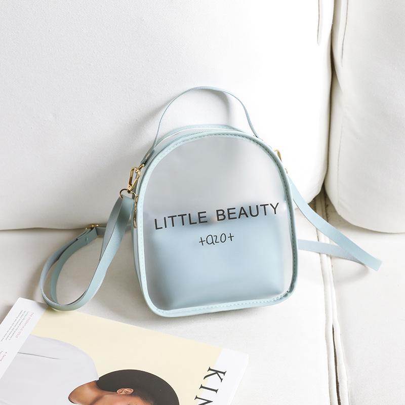 Women's Bag Autumn and Winter New Printing Color Scheme Backpack Simple Mobile Phone Bag Transparent Backpack Small Bag