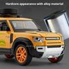 1:24 Defender Range Rover Car Model Toy Doors Opened Music Light Shock Absorption SUV Alloy Off-road Vehicles Toys for Boys