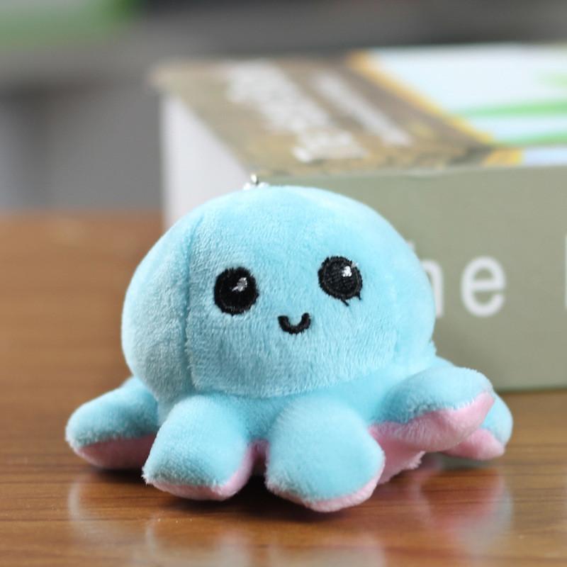 Adorable Reversible Octopus Plush Toy With Soft Short Plush In Multiple Colors