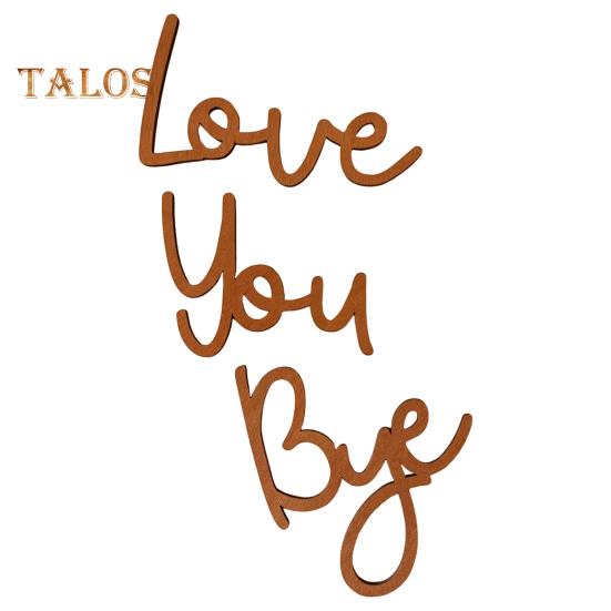 Wooden Wall Decor Sign Love You Bye Sign Home Decor Entryway Wall Letter Ornament Housewarming Wedding Gift for Couples Family