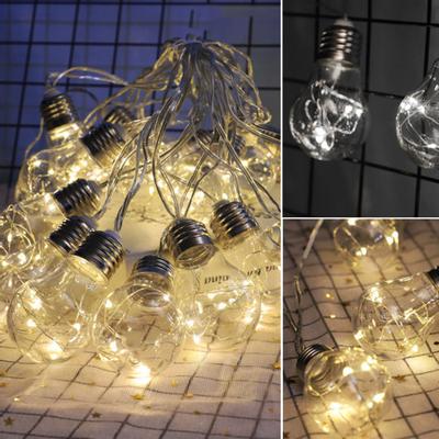 50/100 LEDs Solar Powered G45 Bubble Ball Fairy String Light