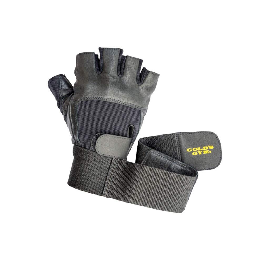 Rękawice GYM EX Ultima Leather G3433 Średnie Czarne GOLD'S Męskie (około. 22 cm)