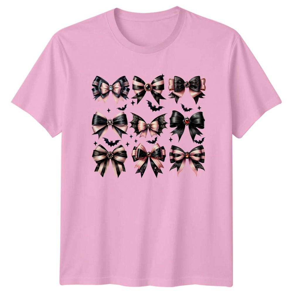 Pink Halloween Coquette Bows Unisexs TShirt Halloween Halloween Gift For Her
