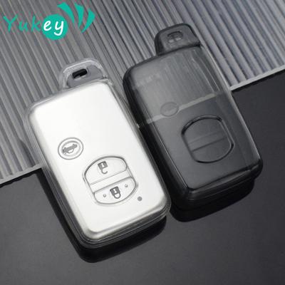Toyota Aqua RAV4 Land Cruiser Camry Prado Corolla Prius için 2 3 4 Düğmeli Şeffaf Araba Anahtar Kılıfı Kapak Anahtarsız Uzaktan Kumanda Kabuğu Fob