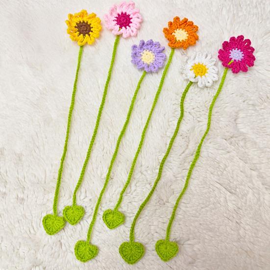 1/4/6 szt. Ręcznie robiona szydełkowa kwiatowa zakładka do książki Ręcznie robiona kwiatowa zakładka na stronę Książka Miłośnicy czytania Dzieci Uczniowie Kobiety Prezent