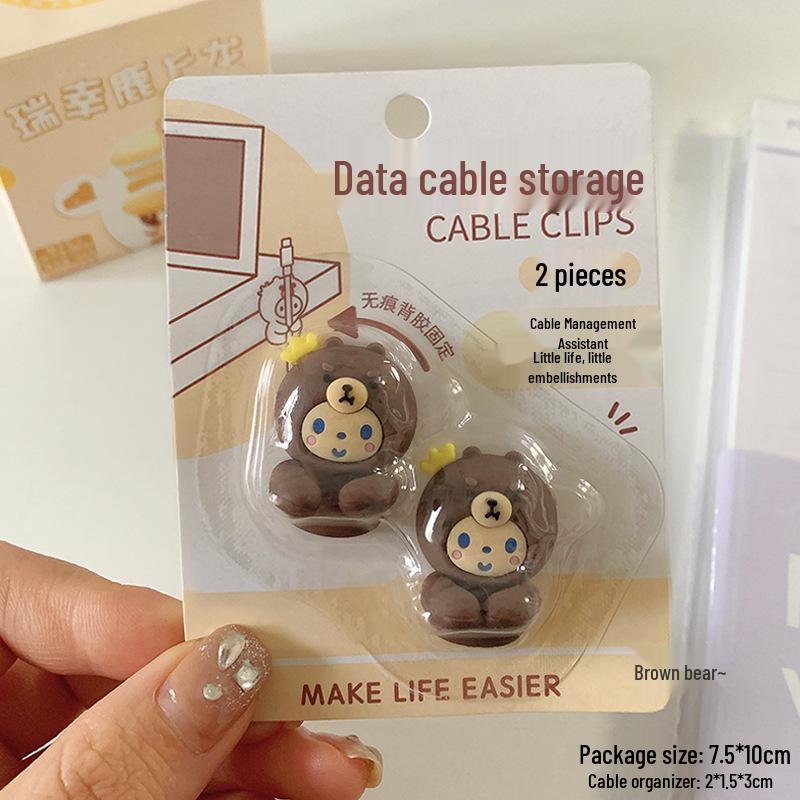 Desktop Cable Organizer: No-Trace, Punch-Free Clip for Mobile and Charging Cables