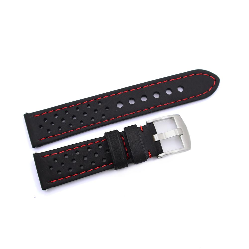 

Porous Leather Watch Strap 22mm Vinatge Brown Leather Bracelet For Men s Watch Band Strap Breathable 22mm