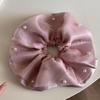 Elegant Double Layer Pearl Mesh Hair Tie - Retro Polka Dot Updo for Women