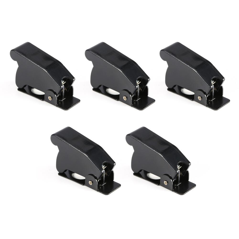 5Pcs Waterproof Design Toggle Switch Cover Black Toggle Switch Guards  Auto Electrical
