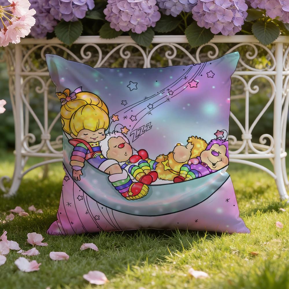 R-Rainbows Cute Brite Cushion Cover Home & Car Dual-Scene Pillow Cover: Reversible for Premium Comfort