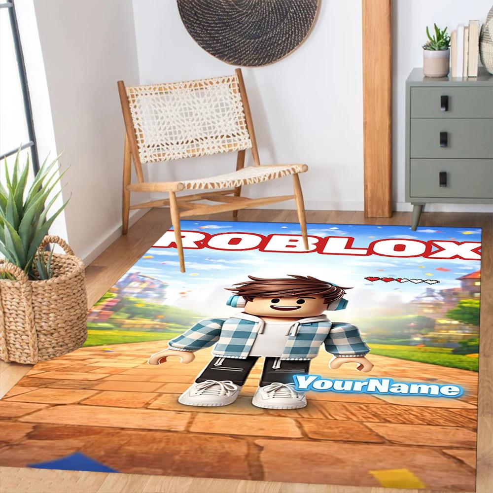 Roblox 356 Customizable Name Carpet Design for Decorate room Kitchen Study room Outdoor Anti-slip Rug Office home decor Best for Christmas