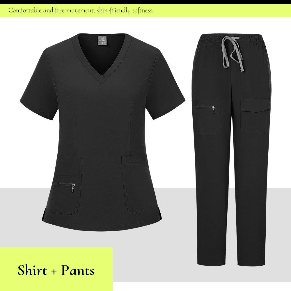 

V-neck Nurse Uniform Spa Beauty Scrub Suit Set Large