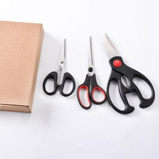 Three-piece Multifunctional Kitchen Scissors Set: Chicken Bone, Handcraft & Stainless Steel Culinary Scissors