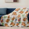 Trembling Capybara Blanket Printed Throw Blanket Plush Fluffy Flannel Fleece Blanket Soft Throws for Sofa Couch and Bed