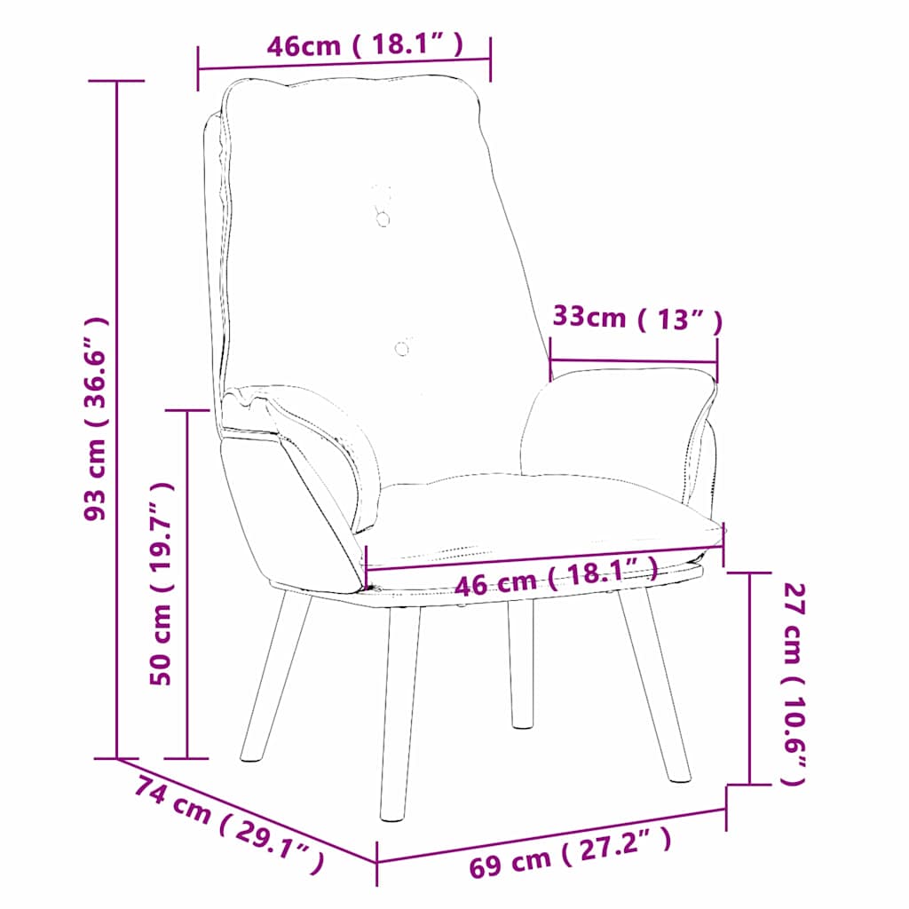 Armchair Beige 69 x 74 x 93 cm Sherpa Fabric