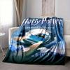 1pc Harry Potter Flannel Throw Blanket - HD Printed Lightweight Soft Warm All-Season Blanket for Sofa, Bed, Travel, Camping 015