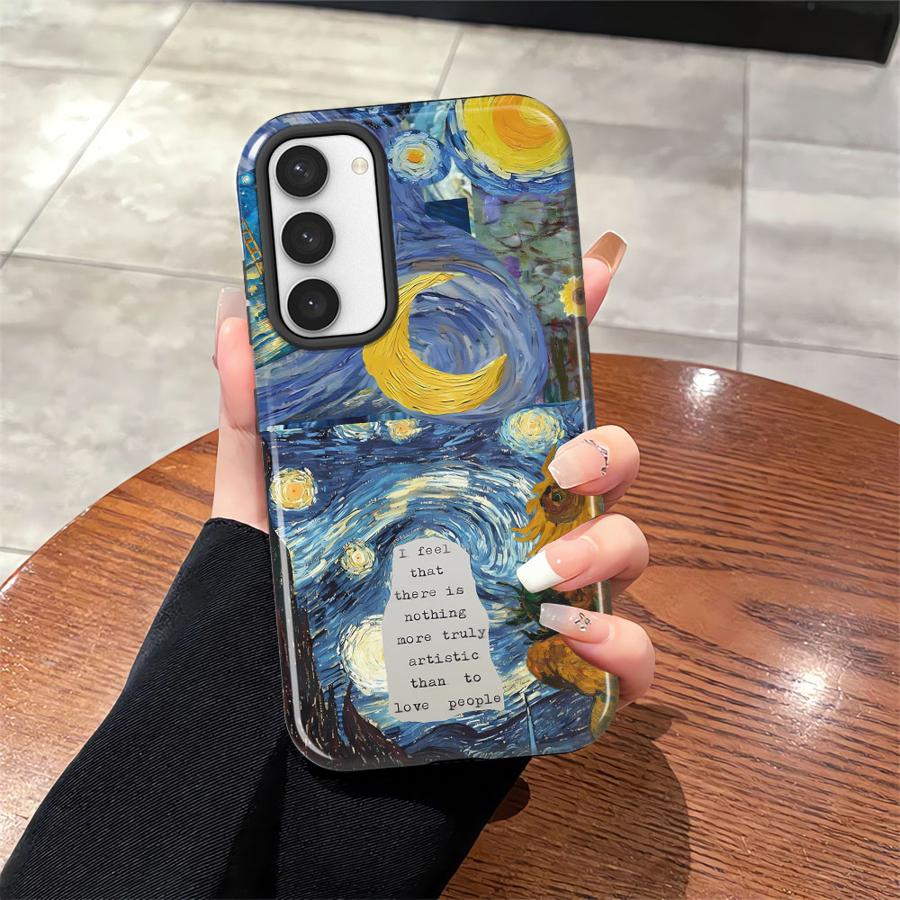 Van Gogh Starry Sunflowers Soft Cover Capa Phone Case for Samsung Galaxy S25 S23Ultra A26 S24 Ultra A36 A56 S23 S20 FE A16