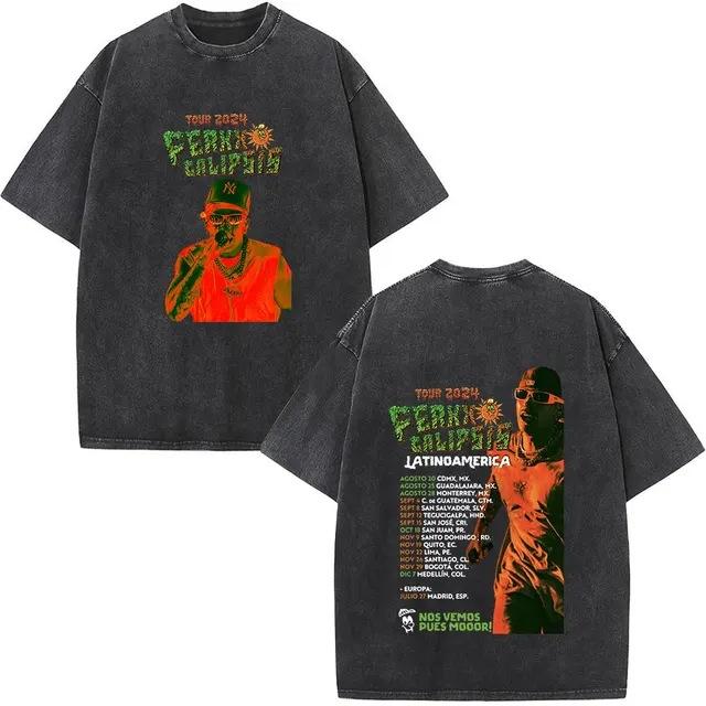 Feida Ferxxo Ferxxocalipsis World Tour Vintage Wash T-Shirt Men S And Women S Fashion Hee S