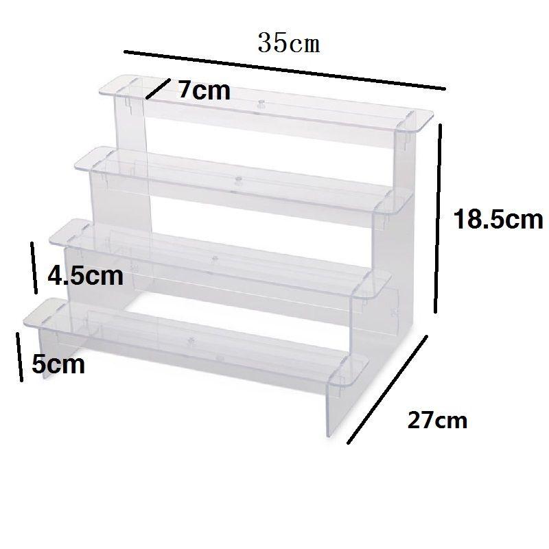 1-5 Tier Clear Acrylic Display Stand for Funko Figures Perfume Organizer Collections Doll Cosmetic Storage Holder Cupcake Stand