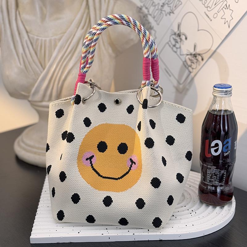 2025 Knitted Bucket Tote: Festive Gift Souvenir Bag