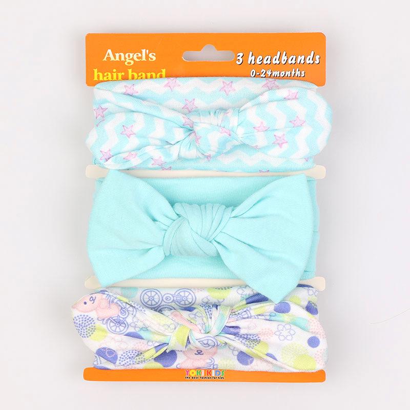 Children's Red Bow Headband Set: 3-Piece Elastic Baby Girl Hair Accessory
