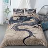 Dragon Duvet Cover King Queen Japanese Exotic Bedding Set Ancient Mythical Animal Comforter Cover 2/3pcs Polyester Quilt Cover