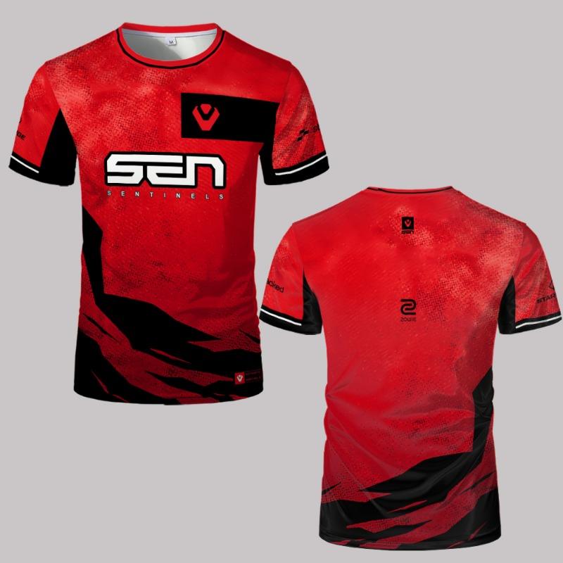 Sentinels Esports Club Uniforms SEN Pro Jersey Professional Players Training Uniform Fans Custom Tops Men's Oversized T-shirts