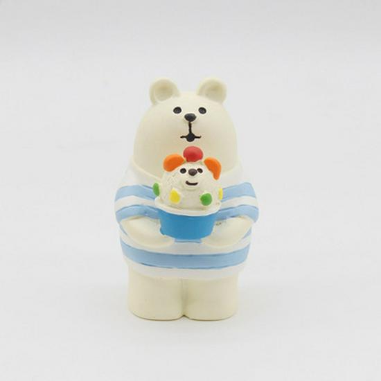 Creative Japanese Zakka Snow Cat Miniature Ornament for Cold Drink Shops
