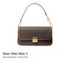 Michael Kors Bradshaw Cow Leather Baguette Bag, Shoulder Bag, Handbag Women's Dark Brown & Acorn Brown 30S1G2BL1B-252