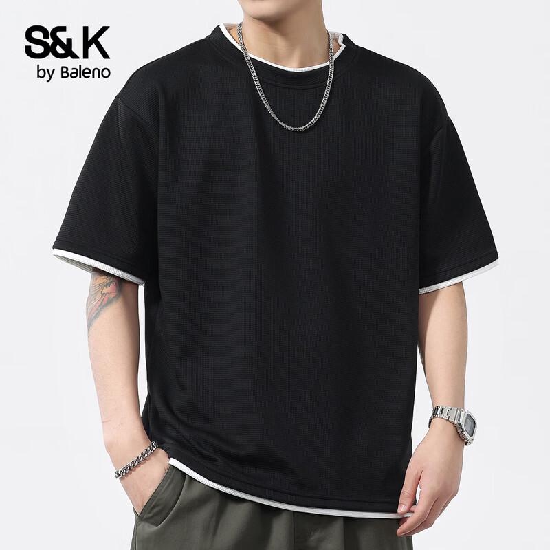 Baleno S&K Men's Faux Two-Piece Short Sleeve T-Shirt