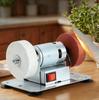 Electric Small Sander High Efficiency Portable Sanding Machine with 2 Wheels for Home DIY Woodworking Metal Polishing