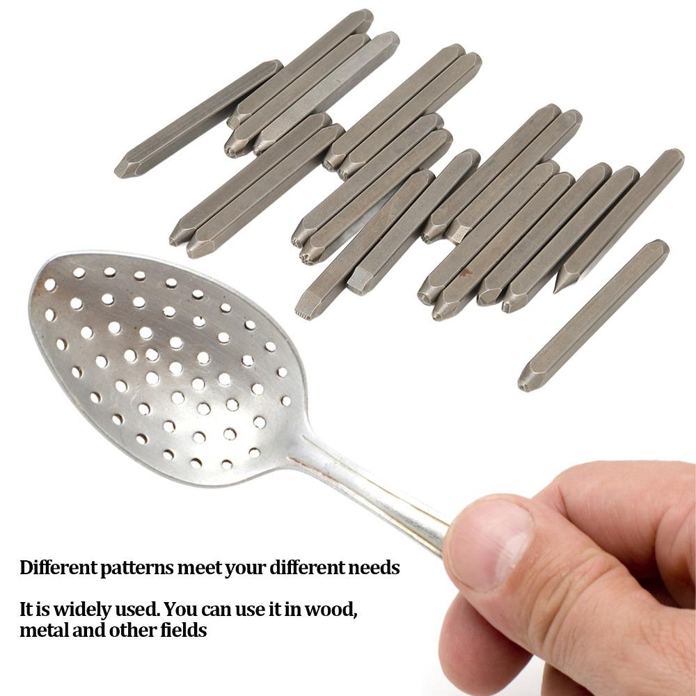 Steel Jewelry Punch Stamp  Chisel Carving Tool Full Set Jewelry Engraving Tool  Metalworking