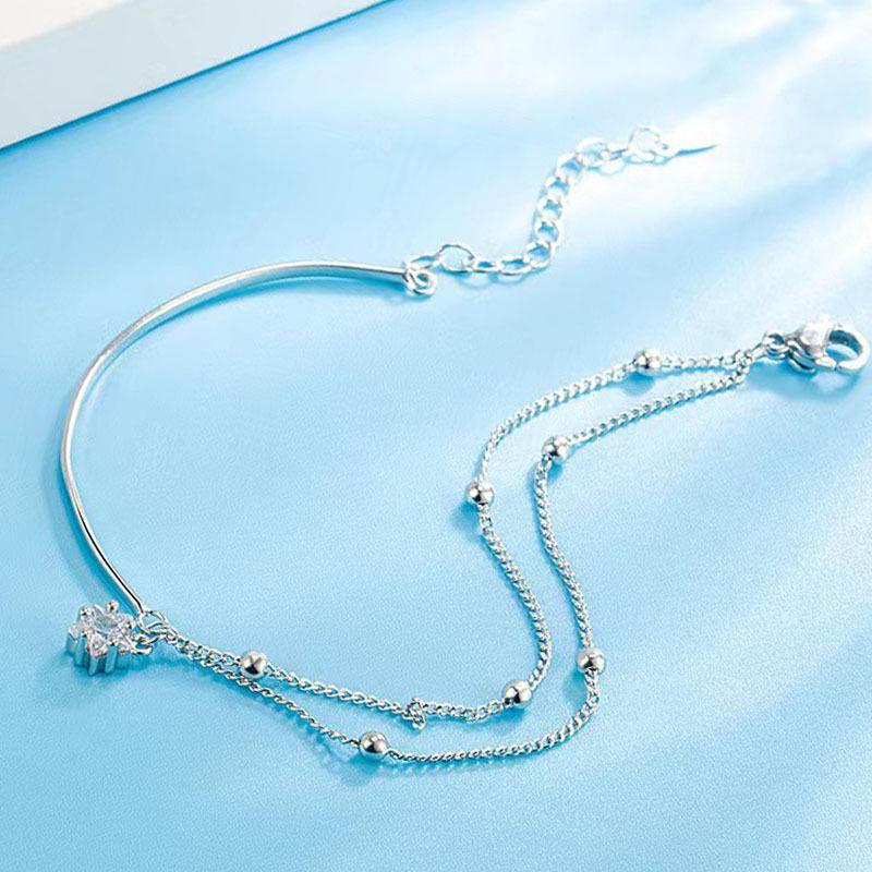 Pentagram Bracelet Girls Light Luxury Niche Double-layer Bracelet High-end Explosion Valentine's Day Gift Starry Sky