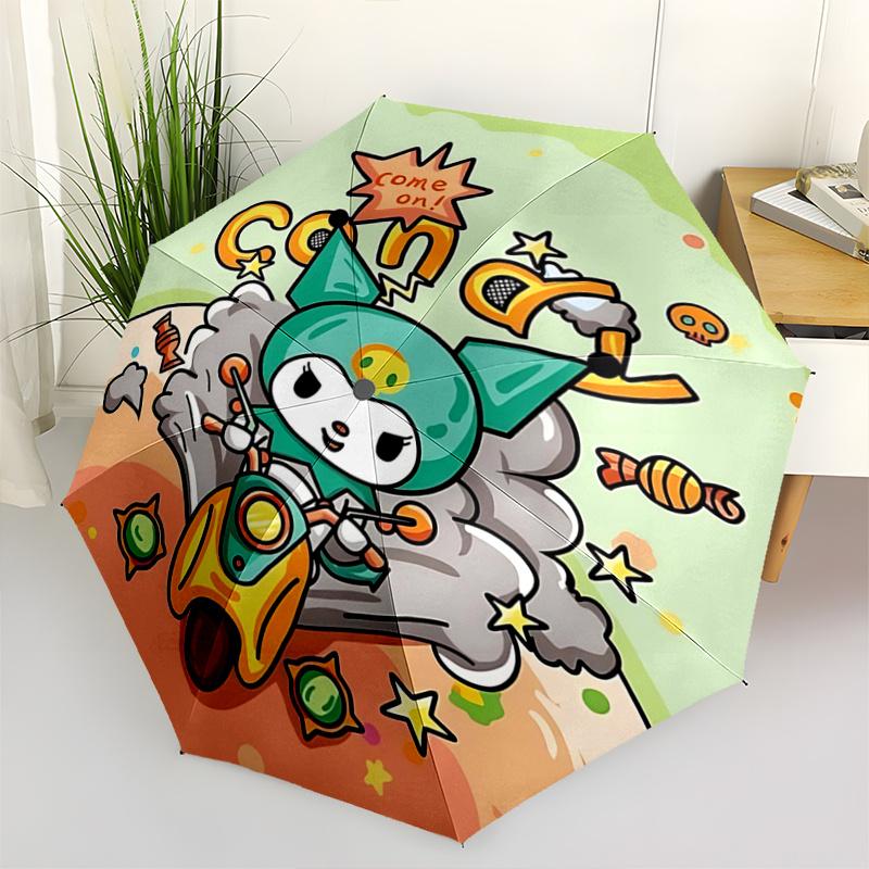 

1 шт. Катание на самокате в тематике конфет: Идеально для фанатов, путешественников, на каждый день - Складной зонт с 8-реберным железным каркасом, идеальный подарок на фестивали.F066