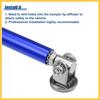 Universal Adjustable Aluminum Alloy 3"-5" 75mm Car Front Bumper Lip Splitter Strut Rod Tie Support Bars Blue - Pack of 2 Auto Replacement Parts
