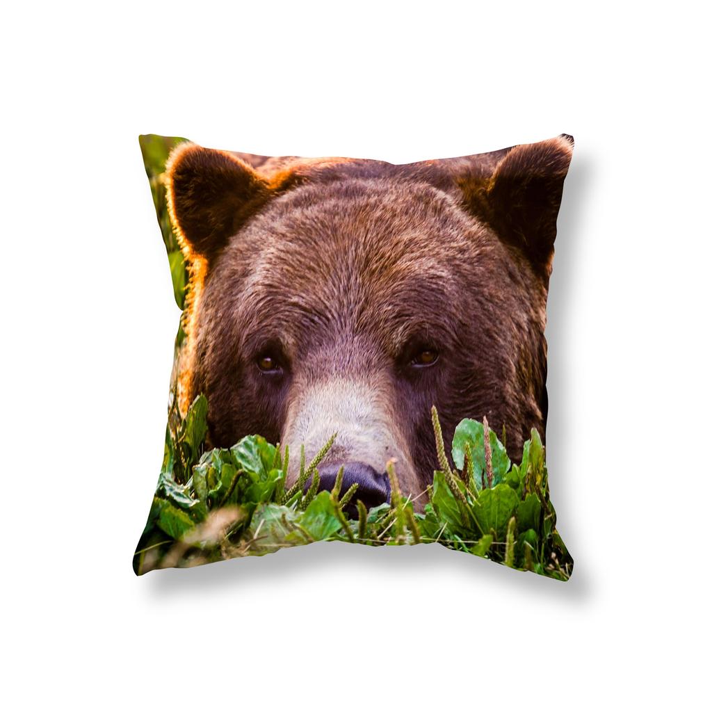 Cute Big Bear Pillowcase Animal Pillowcase Sofa Decoration Office Game Chair Cushion Cover Room Bedside Home Decoration