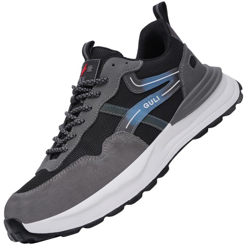 Arbeitsschuhe mit Kunststoffkappe, 6KV-Isolierschuhe, atmungsaktive, leichte Sicherheitsschuhe für Herren und Damen, Arbeitsschuhe mit Anti-Smash-Sicherheits-Sneakers 40