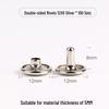 4-12mm DIY Metal Double-Sided Cap Rivet - Decorative Shoe Repair Accessory