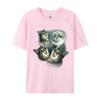 Funny Cat Three Cat Moon 3 Wolfs New Coming Man Tshirts Casual Tops Tees Cotton Fabric Birthday Luxury Designer T-Shirts