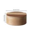 Solid Wood Storage Box Snug Lid Round Lifting Strip Cylindrical Wooden Jar