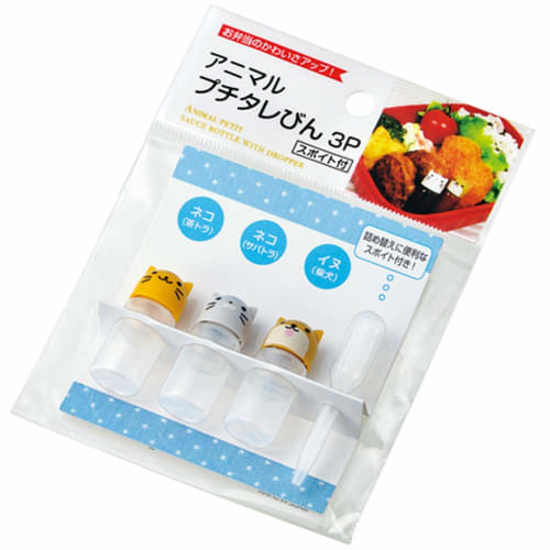

Echo Metal Animal Petit Sauce Bottle, 3-Pack, with Dropper, 0406-242