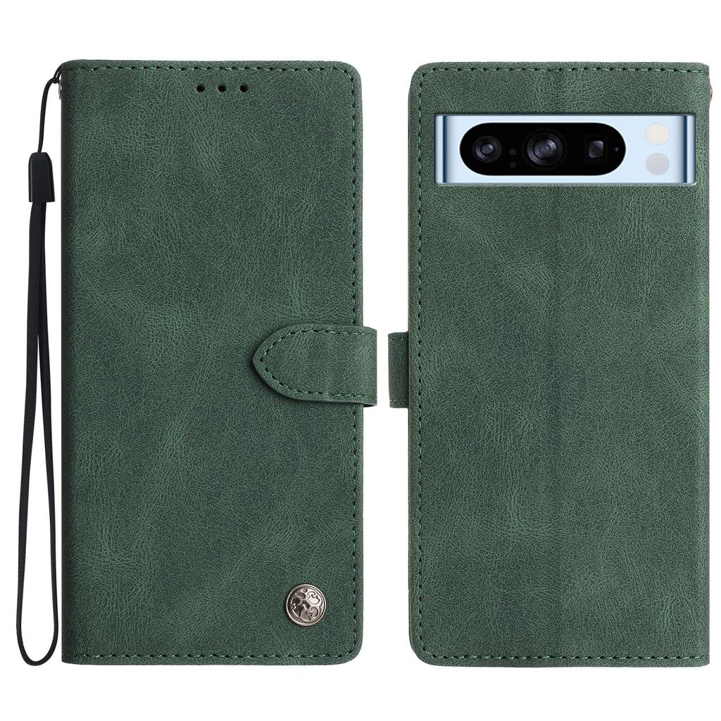 ForGoogle Pixel 8 Pro Leather Case Solid Color Phone Wallet Cover