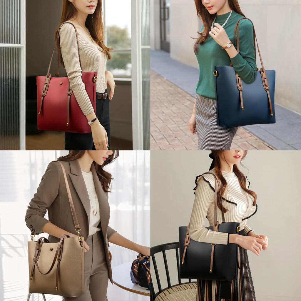 Welltude Tote Shoulder Large A4 Perfect for or Business Women's Bag, Bag, Handbag, Capacity, Size, Commuting, School, (Green)