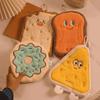 1 Pc Cheese Coral Velvet Hand Wipes Cute Soft Absorbent Towel Kitchen Bathroom Bread Toast Slices Cookie Doughnut Hand Wipes