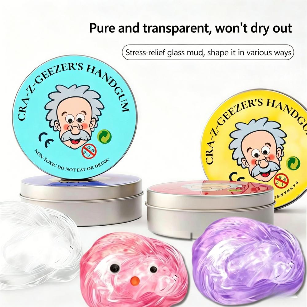 Topmix Light Colorful Non-Newtonian Liquid Decompression Toys Kid's Transparent Elastic Modeling Compound Non Toxic Creative Craft