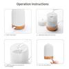 150ml USB Ceramic Aroma Diffuser & Humidifier with Timer, Silent Ultrasonic Mist, Essential Oil Compatible, 7 Color LED Lights